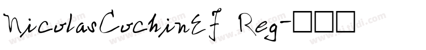 NicolasCochinEF Reg字体转换